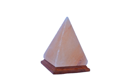 Hand Carved Pyramid Shape Crystal Salt Lamp