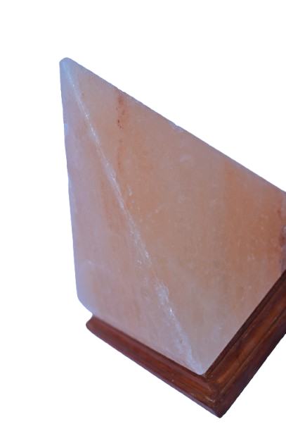 Hand Carved Pyramid Shape Crystal Salt Lamp